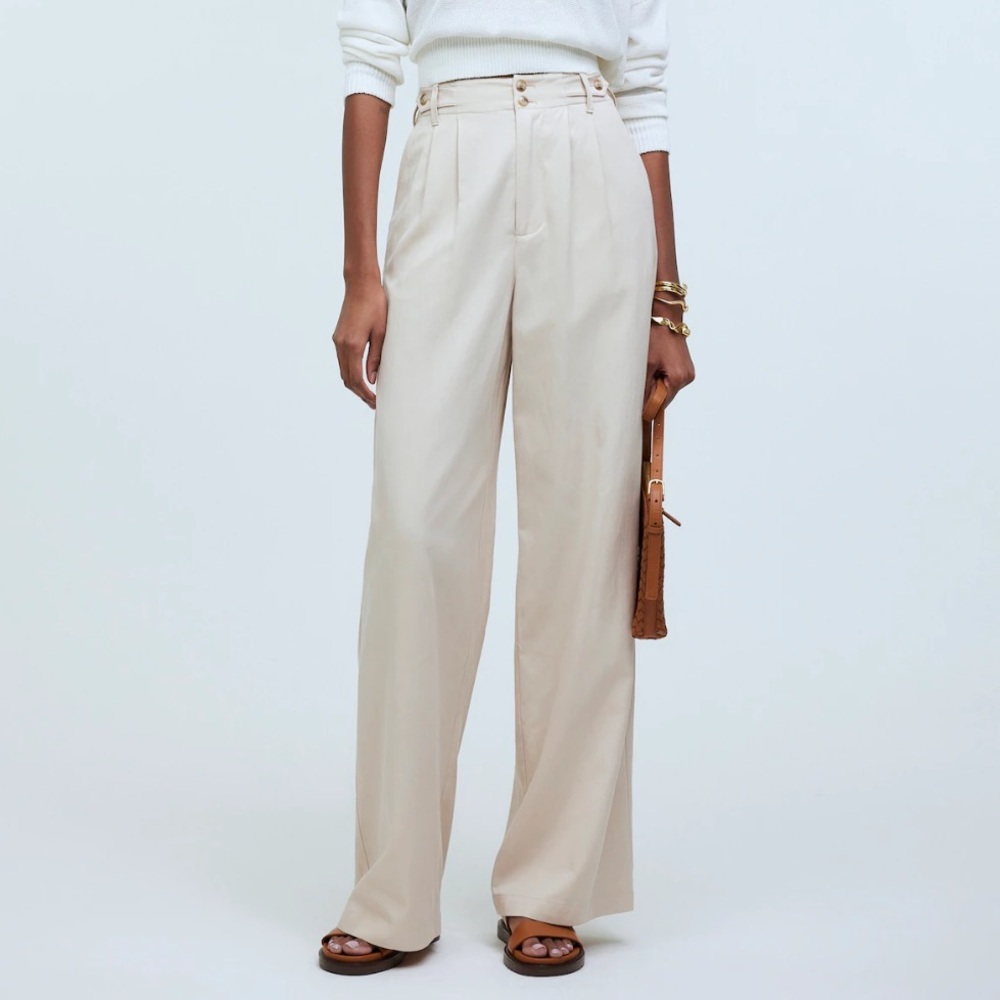 Madewell The Harlow Wide-Leg Pants in Harvest Moon